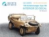 Quinta Studio QD+48553 Schwimmwagen type 166 3D-Printed & coloured Interior on decal paper (Tamiya) (with 3D-printed resin parts) 1/48